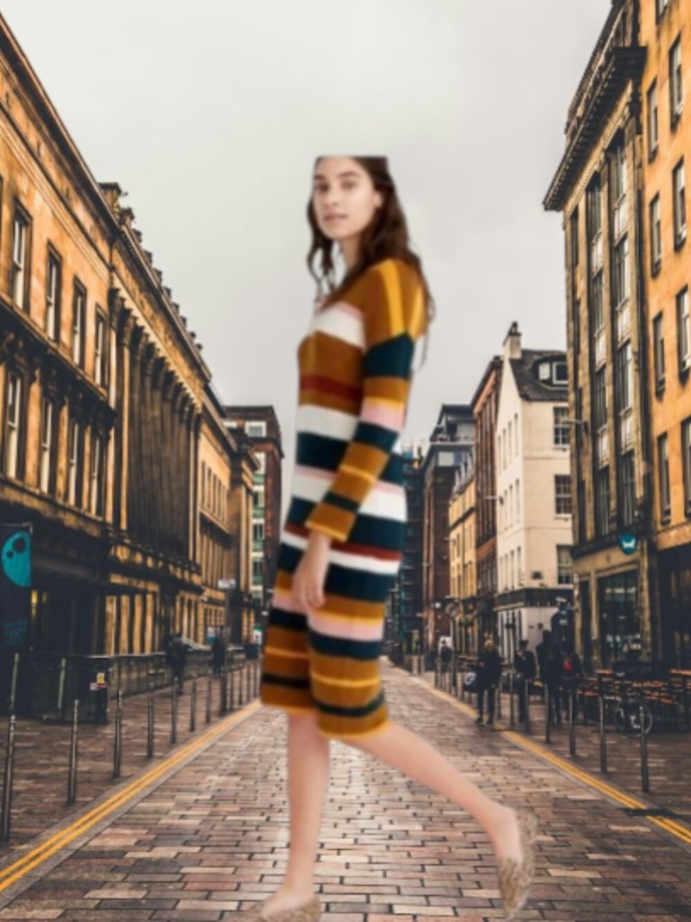 Madewell Drop-Shoulder Sweater Midi Dress Stripe.  Sz S